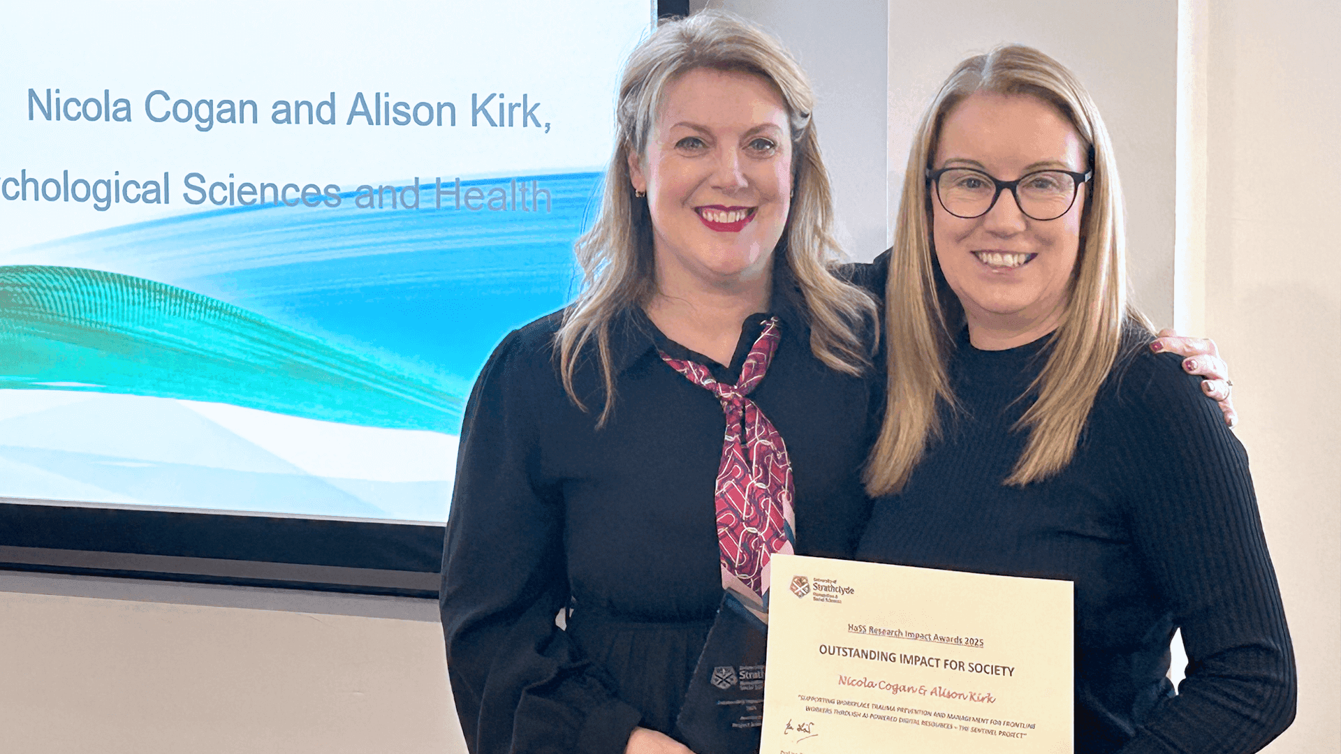 Sentinel Team Wins Outstanding Achievement to Society Award at University of Strathclyde